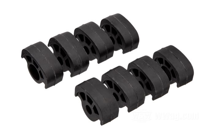 Caoutchoucs de repose-pieds de Kuryakyn; pour Repose-pieds passagers; pour Kuryakyn Iso-Pegs; caoutchouc; poids brut: 100 g