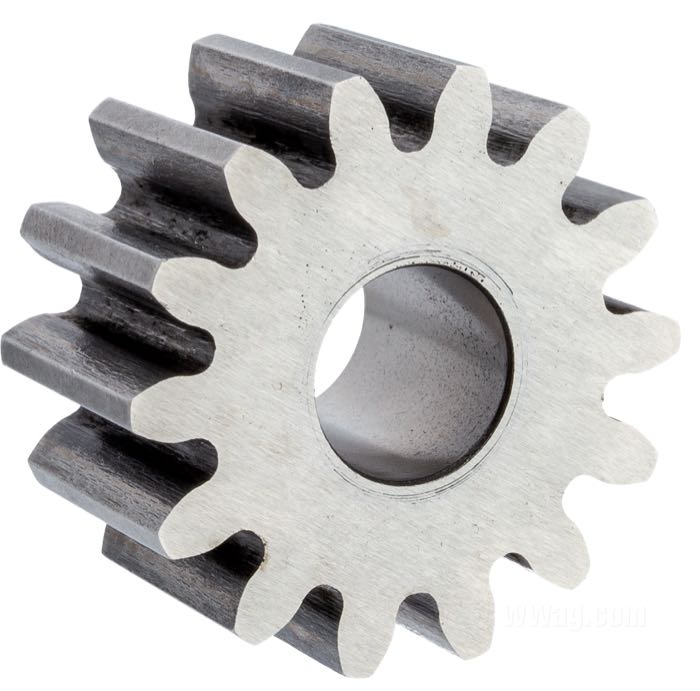 Zahnrad; für Ölpumpe; passend für Big Twin OHV 1949 - early 1962; Mitläufer, Rücklauf; Stahl; 12.7 mm stark; ersetzt OEM HD 26325-49; Bruttogewicht: 34 g