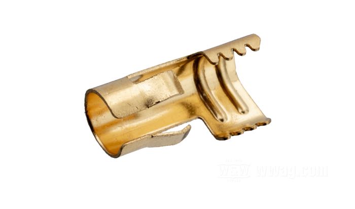 Cosse; pour Bobine d'allumage; pour fil de bougie de Ø 7 mm; pour sertissage; laiton, droit; poids brut: 2 g