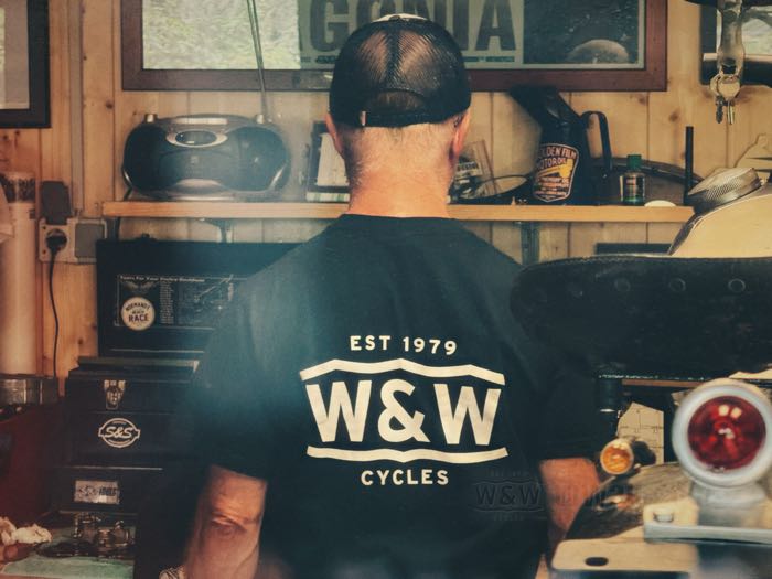 Maglietta di W&W Cycles; cotone 200 g/m², nero; taglia: S; peso lordo: 160 g