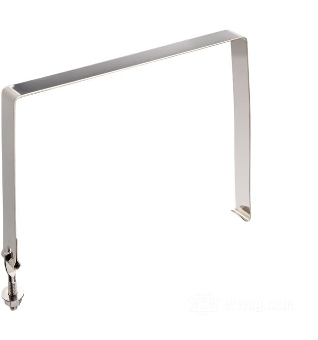 Ruban pour batterie; adaptable à XL 1998-2003; acier, chromé; remplace OEM HD 66476-98; USA; poids brut: 80 g