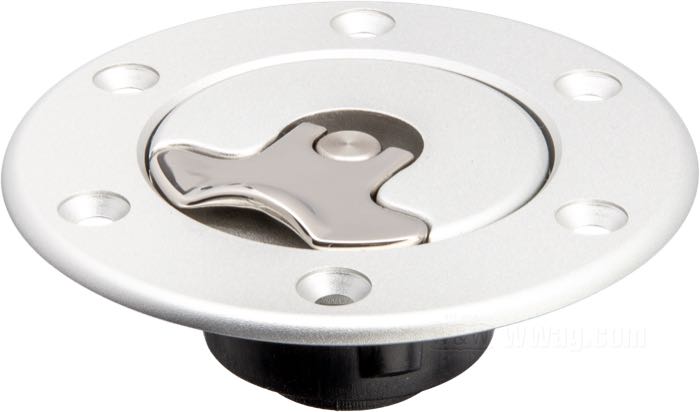 Bouchon de réservoir »Aero 200« de Newton Equipment; non fermant à clé; aluminium, anodisé limpide; bouchon diam. extér.: 45 mm; diam. extér. du flanc: 80 mm; sans aération; poids brut: 140 g