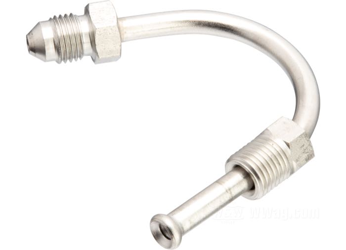 Fitting by Goodridge; stainless steel, 150° (30°); connection thread: JIC 37°-3→3/8”-24 IF; gross weight: 21 g