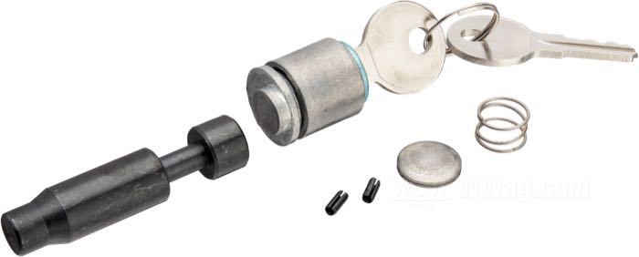 Cerradura de dirección; apropiado para modelos D, R y V 1930-1936, Big Twin 1948-1968; acero; reemplaza OEM HD 48150-30, 48152-30, 48153-30 y 48154-30; peso bruto: 110 g