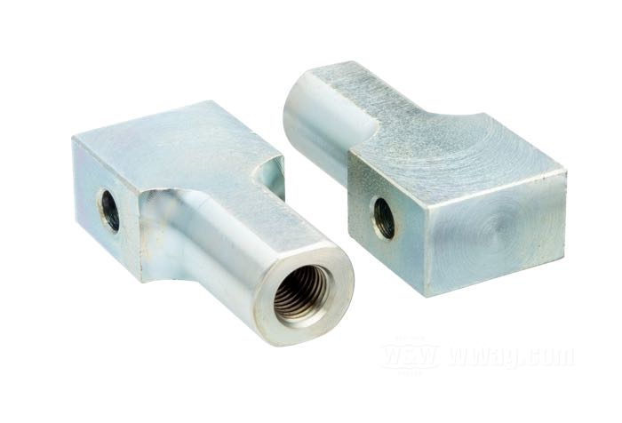 Footpeg mounts; for Footpegs; fits 45cui/750cc 1929-1952; steel, zinc plated; L x W x H: 51 x 25 x 16 mm; thread: 3/8”-24; gross weight: 217 g