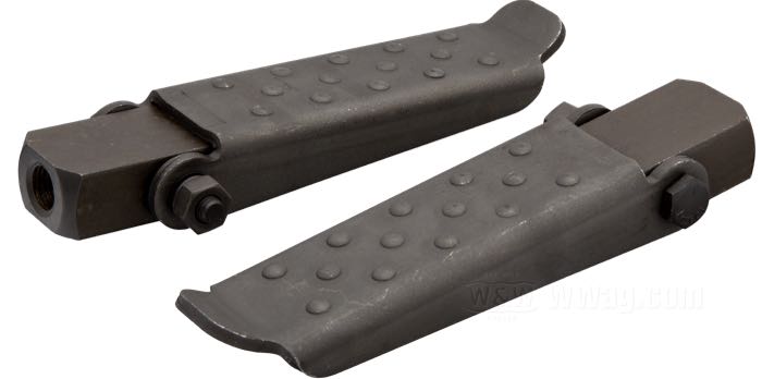 Passenger pegs »Tandem«; steel, parkerized, surface 95 x 32 mm; thread: 7/16”-20; replaces OEM HD 11241-29, and 52652-29; gross weight: 500 g