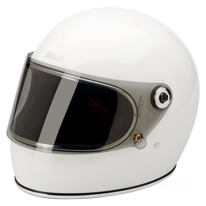 Visor by Biltwell Inc.; for Gringo S Full face helmets; polycarbonate, dark smoke; gross weight: 144 g