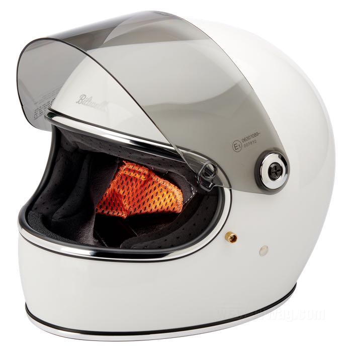 Visor by Biltwell Inc.; for Gringo S Full face helmets; polycarbonate, dark smoke; gross weight: 144 g