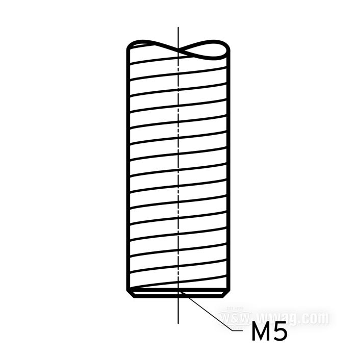 Tornillo; acero inoxidable; cabeza avellanada con hexágono interior; rosca: M5 x 0.8; largo: 16 mm; peso bruto: 2 g