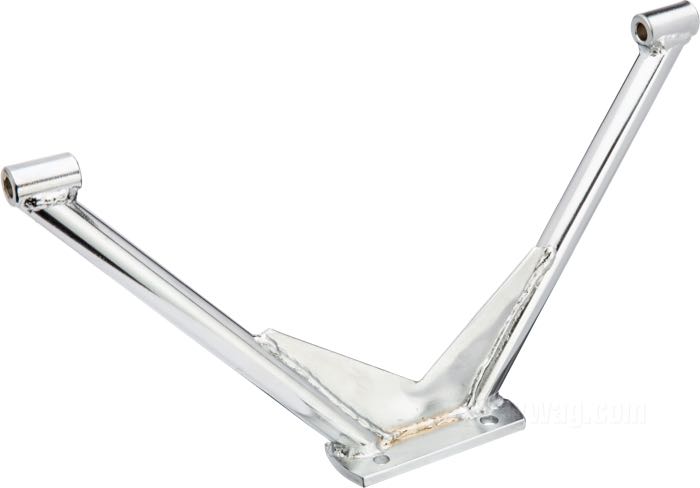 Soporte; para Estriberas pasajero; apropiado para Big Twin con chasis rígido; acero, cromado; peso bruto: 860 g