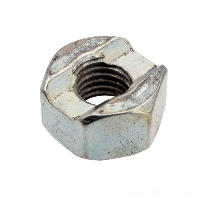 Dado regolatore ; per Molla / Frizione; atto per 45” 1947-1973, Big Twin 1947-1983; acciaio, naturale; filettatura: 5/16”-24; chiave: 1/2 ”; rimpiazza OEM HD 37581-47; peso lordo: 20 g
