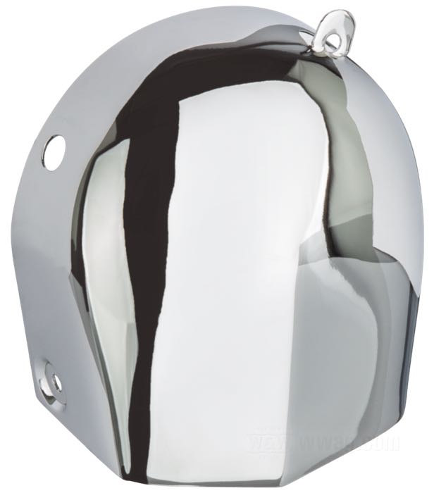 Abdeckung »OEM-Typ«; für Hupe; passend für Softail 1984-1990, FL und FX 1976-1984, Sportster 1976-1978, Touring 1984-1986, mit Hochtonhupe ; Stahl, verchromt; ersetzt OEM HD 69017-76T; Bruttogewicht: 170 g