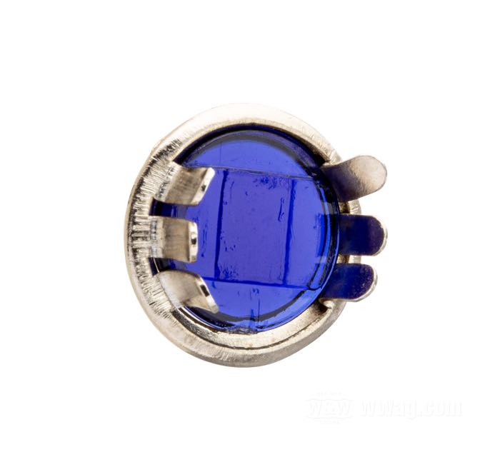 Lens; for Three-Light Dash Cover; fits Big Twin 1955-1967; acrylic glass / steel, blue; replaces OEM HD 71351-62; gross weight: 2 g