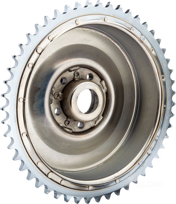 Tambor de freno de Cannonball; para ruedas Cannonball MAG-12; apropiado para Big Twin 1958-1962; acero, cromado; posición: trasero; peso bruto: 3.27 kg