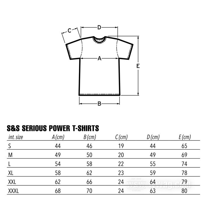 T-shirt »Serious Power« by S&S; cotton, white; size: XXXL; gross weight: 158 g