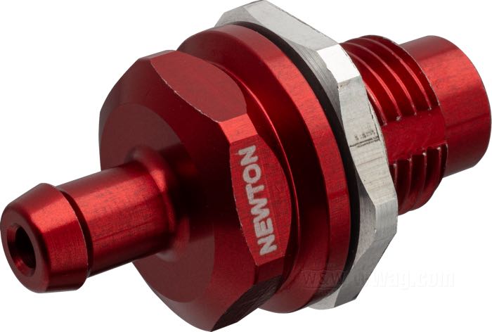 Entlüftungsventil von Newton Equipment; Billet-Aluminium, rot, eloxiert; Bruttogewicht: 20 g
