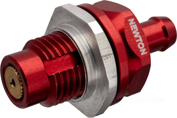Entlüftungsventil von Newton Equipment; Billet-Aluminium, rot, eloxiert; Bruttogewicht: 20 g