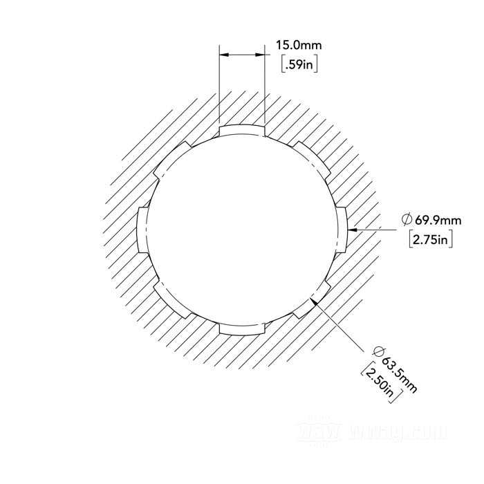 Rear sprocket; for all 530 chains; fits J and F models 1925-1929; steel; offset: 14.2 mm; number of teeth: 44; pitch: 530 (5/8” x 3/8”); replaces OEM HD 2045-25; gross weight: 1.58 kg