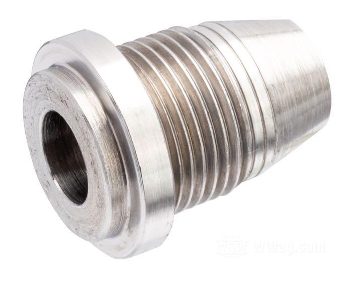 Raccordo di Calles Chopperdelar; per Serbatoio olio; acciaio, naturale; altezza: 22 mm; Ø 18 mm; filettatura: 9/16”-24; Svezia; peso lordo: 18 g