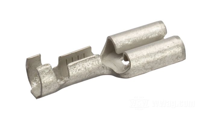Cosse femelle; pour custom application; non isolé; avec languette d'arrêt; laiton, étamé; largeur: 6.3 mm; pour fils de: ~ 1.5 - 2.5 mm² (AWG 16-14); poids brut: 1 g
