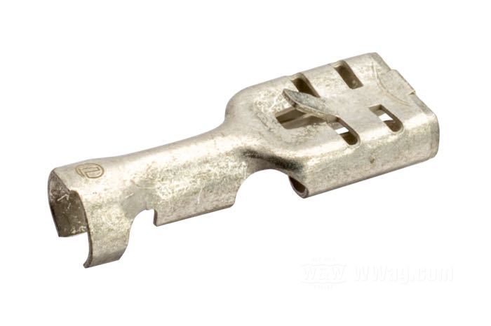Cosse femelle; pour custom application; non isolé; avec languette d'arrêt; laiton, étamé; largeur: 6.3 mm; pour fils de: ~ 1.5 - 2.5 mm² (AWG 16-14); poids brut: 1 g