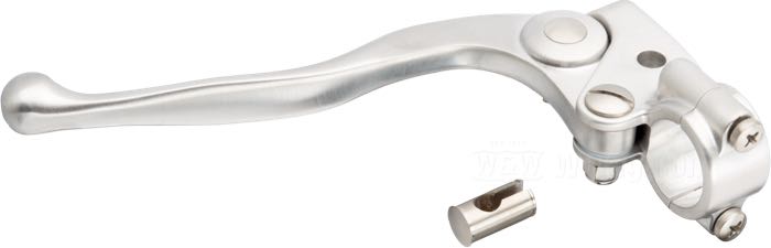 Hand clutch control »Classic« by Kustom Tech; aluminum forged, satin finish; for Bowden cable; for handlebar Ø: 1 ”; Italy; gross weight: 240 g