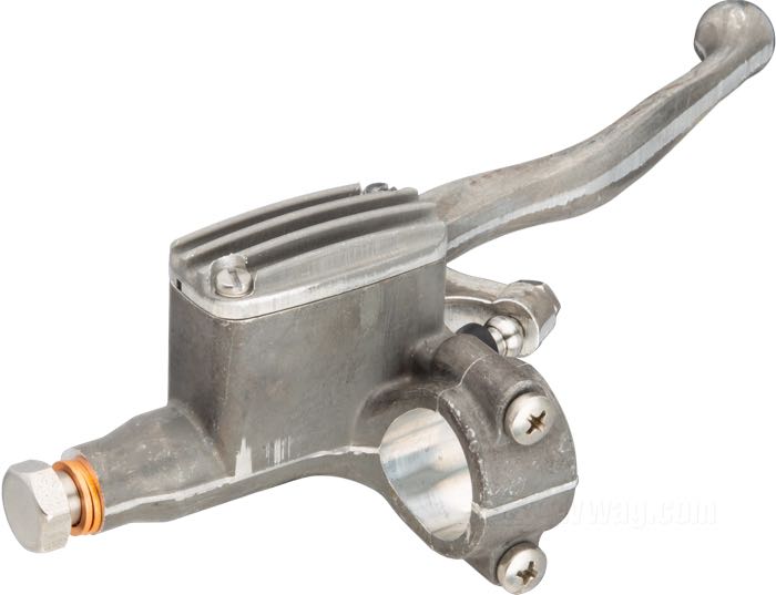 Cilindro freno a mano »Classic« de Kustom Tech; aluminio forjado; para manillares del Ø: 1 ”; Ø pistón hidráulico: 14 mm; líquido de freno preciso: DOT 4 o 5; rosca: M10 x 1.0; Italia