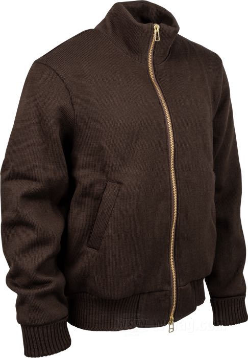 Sweater »Full-Throttle« de Dehen; tricotage de laine, marron foncé; taille: M; USA; poids brut: 1.56 kg