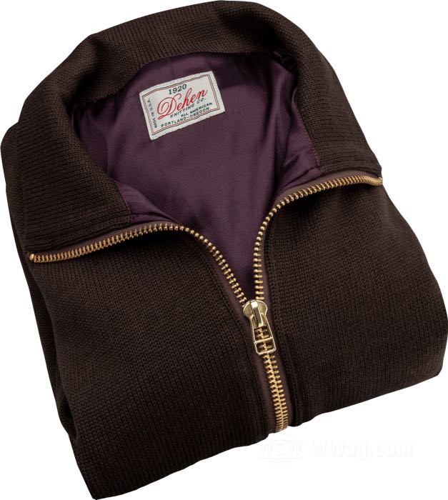 Sweater »Full-Throttle« de Dehen; tricotage de laine, marron foncé; taille: M; USA; poids brut: 1.56 kg