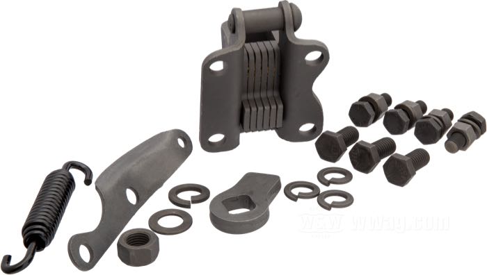 Kit de montaje; para Caballete; apropiado para Big Twin 4-marchas 1936-1985; acero, parkerizado; reemplaza OEM HD 50049-36, 50011-30A, 50036-36, 50094-36, 3996, 6473, 7040, 7056, 7752 y 7835; peso bruto: 666 g