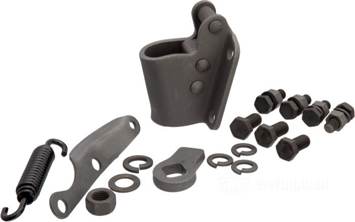 Kit de montaje; para Caballete; apropiado para Big Twin 4-marchas 1936-1985; acero, parkerizado; reemplaza OEM HD 50049-36, 50011-30A, 50036-36, 50094-36, 3996, 6473, 7040, 7056, 7752 y 7835; peso bruto: 666 g