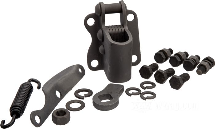 Kit de montaje; para Caballete; apropiado para Big Twin 4-marchas 1936-1985; acero, parkerizado; reemplaza OEM HD 50049-36, 50011-30A, 50036-36, 50094-36, 3996, 6473, 7040, 7056, 7752 y 7835; peso bruto: 666 g