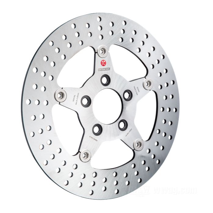 Disco di freno »5 Spoke Full Floater« di Braking; atto per ruote 2000→; acciaio al carbonio / acciaio inox, affilato; Ø 11.5”; Punto installazione: posteriore; fori di montaggio: 3/8