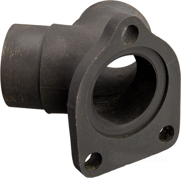 Manifold; fits 45” Flathead 1936-1973; cast iron, parkerized / CAD (ZnNi process); for Linkert M-series carburetors 3-bolt; with packing nuts and seals; replaces OEM HD 27024-36, 27058-30, and 27051-32; gross weight: 530 g