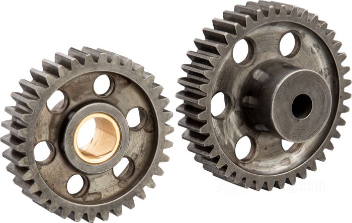 Zahnradsatz von The Cyclery; für Magneto; passend für V-Modelle 1930-1931; Stahl / Rotguss; Europa; Bruttogewicht: 446 g