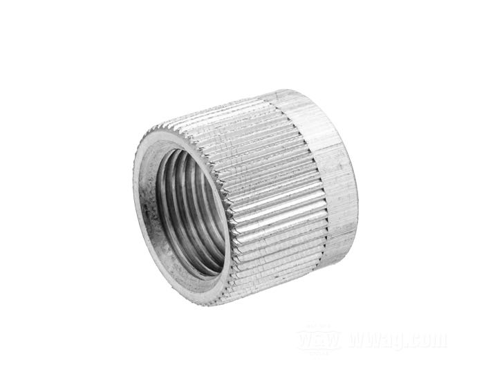 Mutter; für Tachowelle; Stahl, verzinkt; Gewinde: M12 x 1.0; Innen-Ø: 3/8 ”; Bruttogewicht: 10 g