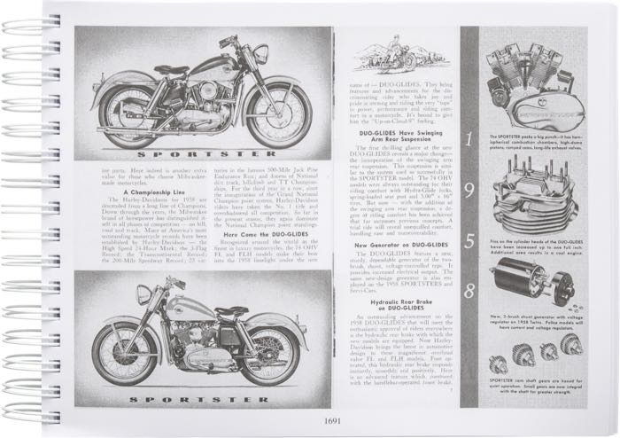 Libro »The Harley-Davidson Panhead Years Vol. 4 - January 1957-December 1960«; carta; larghezza x altezza: 28 x 21 cm; di Steve Slocombe; spiralatura; a colori + bianco e nero; 352 pagine; inglese; ISBN: 9781739135867; peso lordo: 1.27 kg