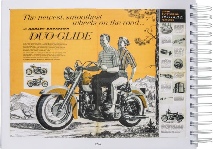 Libro »The Harley-Davidson Panhead Years Vol. 4 - January 1957-December 1960«; carta; larghezza x altezza: 28 x 21 cm; di Steve Slocombe; spiralatura; a colori + bianco e nero; 352 pagine; inglese; ISBN: 9781739135867; peso lordo: 1.27 kg