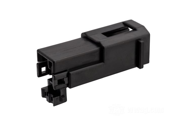 Boîte de cosses mâles »Multilock 070« de Deutsch; 2 voies; PBT, noir; remplace OEM HD 73102-96BK; poids brut: 3 g