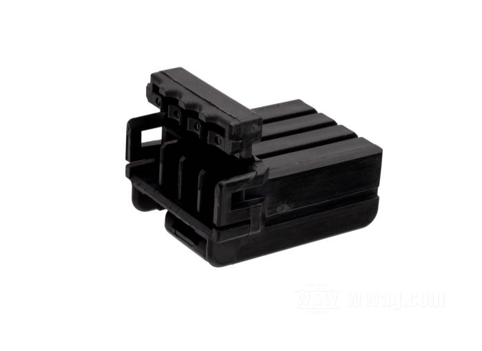 Boîte pour cosses femelles »Multilock 070« de Deutsch; 4 voies; PBT, noir; remplace OEM HD 73154-96BK; poids brut: 2 g
