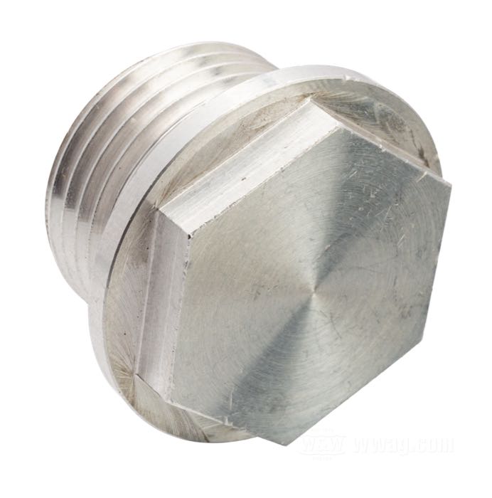 Plug; for Gas tank; fits Softail Deuce 2000-2003, fuel injected Softails 2001-2003; aluminum; thread: 7/8”-14; replaces OEM HD 62843-00; gross weight: 40 g