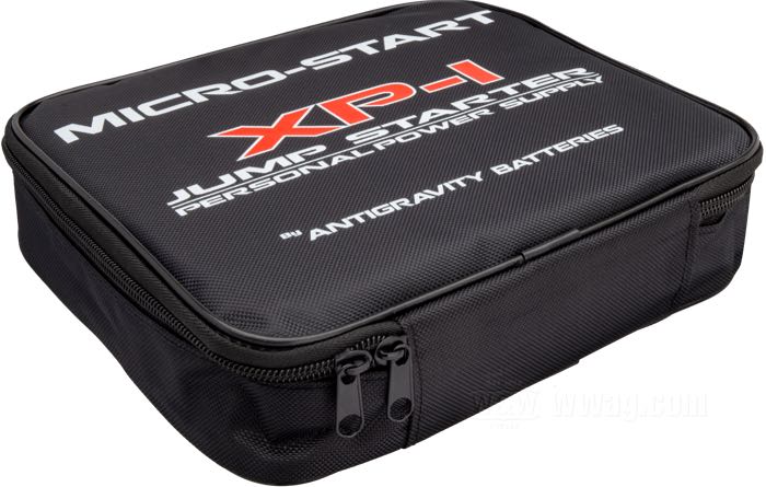 Batería »Micro-Start XP-1 Gen. 2« de Antigravity; L x A x A: 75 x 95 x 36 mm; peso neto: 501 g; 12 Ah; energía: 44.4 Wh; peso bruto: 1.13 kg