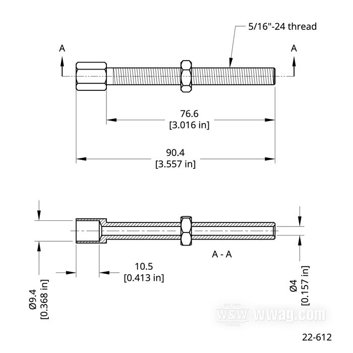 Vite regolazione di Barnett; per Cavo frizione; atto per Sportster (late); acciaio, nichelato; lunghezza: 90.49 mm; filettatura: 5/16”-24; U.S.A.; peso lordo: 30 g