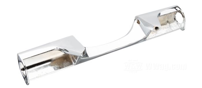 Staffa; per Frecce; atto per FL 1974-1984, FLST 1986→, FLT/FLR 1991→; alluminio fuso, cromato; larghezza: 332 mm; Punto installazione: posteriore; rimpiazza OEM HD 68510-74TB; peso lordo: 380 g