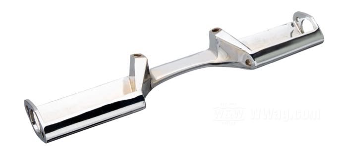 Staffa; per Frecce; atto per FLHT, FLHS 1983→; alluminio fuso, cromato; larghezza: 332 mm; Punto installazione: posteriore; rimpiazza OEM HD 91778-85; peso lordo: 340 g