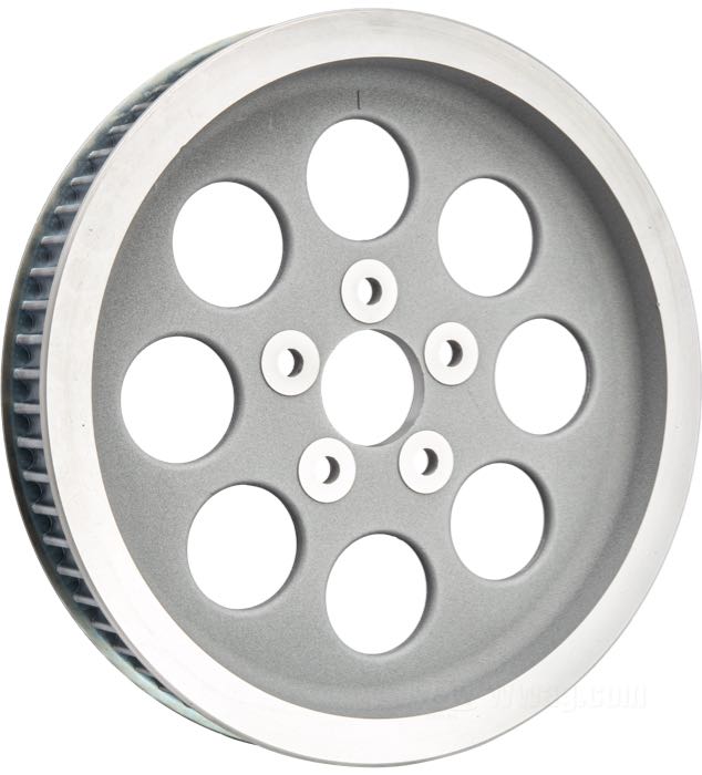 Puleggia posteriore; atto per Big Twin →1999; alluminio, argento; larghezza: 1-1/2”; numero di denti: 70; rimpiazza OEM HD 40221-85A e 40217-79; U.S.A.; peso lordo: 3.15 kg