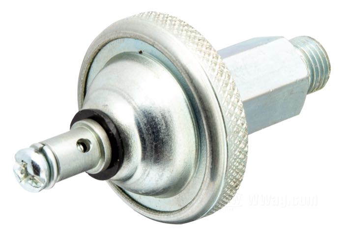 Interruptor de presión de aceite » Classic« de Samwel Supplies; apropiado para OHV Big Twins 1939-1967; acero, CAD (método ZnNi); rosca: 3/8”-24; con arandela de junta; reemplaza OEM HD 480-39 y 26551-39; Europa; peso bruto: 50 g