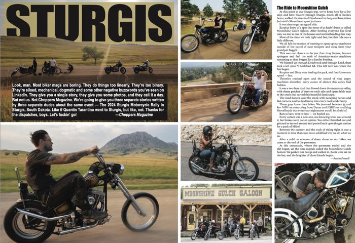 Magazine »Choppers Issue 18«; papier; largeur x hauteur: 215 x 295 mm; coloré; anglais; poids brut: 406 g