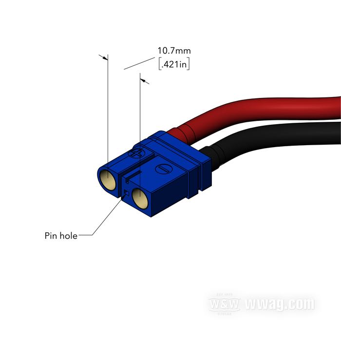 Wiring harness by Antigravity; for Micro-Start XP-3, manufactured 2017→, and XP-1 and XP-10 Gen. 2; copper / brass / plastic; length: 42 cm; gross weight: 114 g