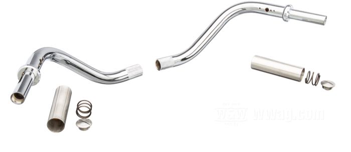 Manubrio »Sport« di IronheadChina; atto per XLCH 1963-1964, XLH 1967-1972, XLCH 1970-1972; acciaio, cromato; con Comandi gas Quickturn; rimpiazza OEM HD 56087-63, 56085-69A, 56220-58, 56378-65, 56278-10, 56216-53, 56288-53, 56503-65 e 9260; Cina; peso lordo: 2.2 kg